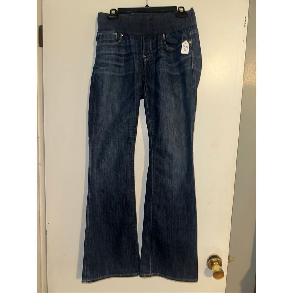 GAP Maternity 1969 Sexy Boot Jean 28 6 R Stretch Dark Rinse Wash Belly Panel